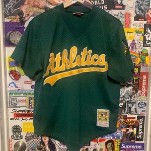 Mitchell n Ness Oakland Athletics A’s Jersey Ricky Henderson Throwback 24 #24 M